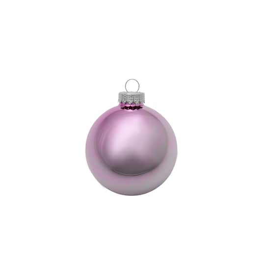 Whitehurst 8ct. 3.25&#x22; Shiny Glass Ball Ornaments